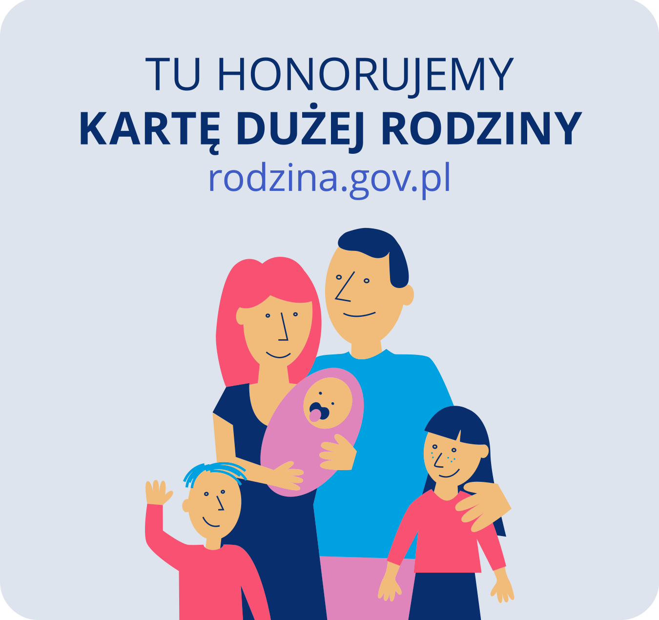 Tu honorujemy Kartę Dużej Rodziny